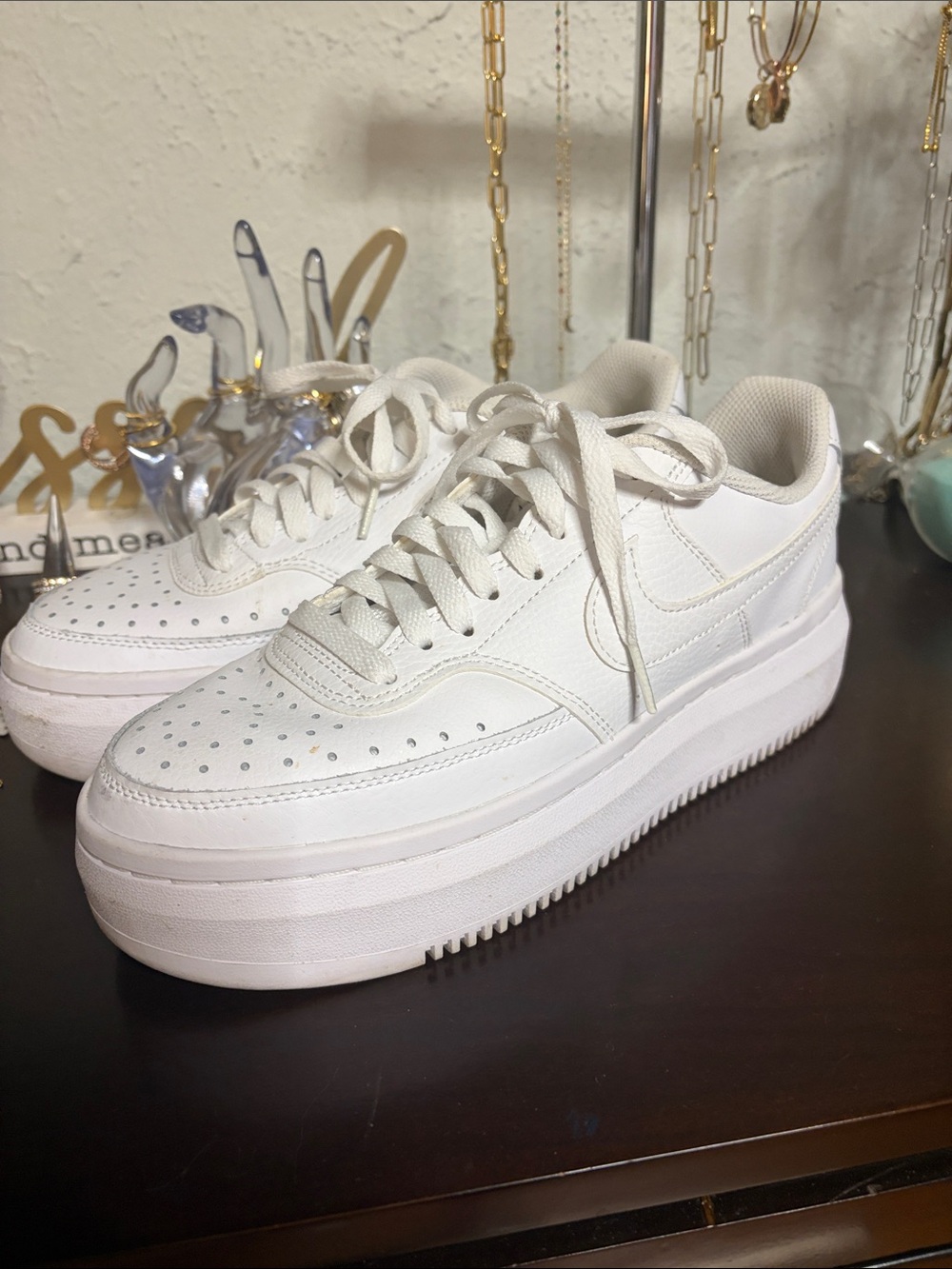 Nike Women's White Platform Sneakers - Elevated Casual Comfort
